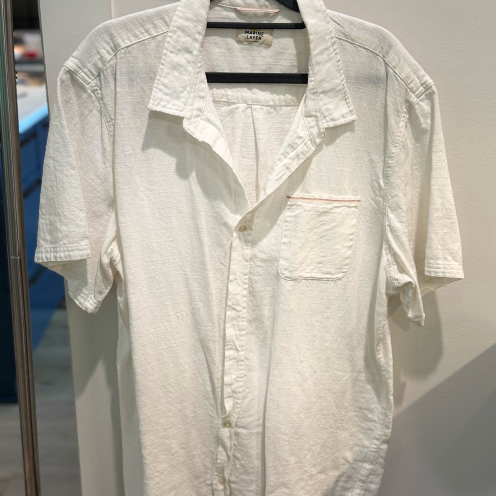 Men’s Marine Layer Short Sleeve Linen Shirt